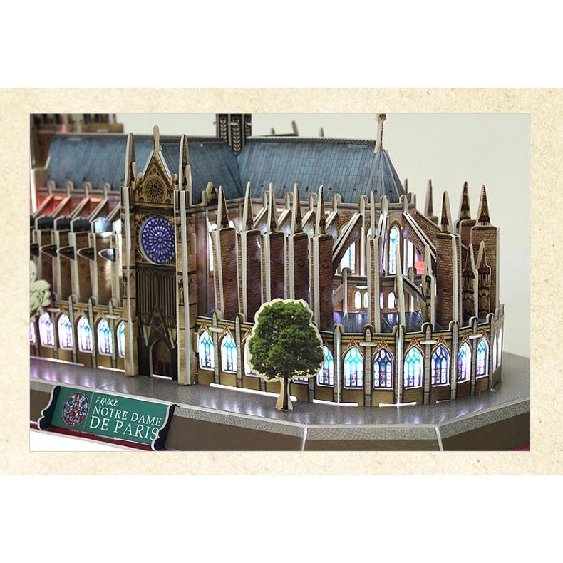 Mô hình giấy 3D - Led Nhà thờ Đức Bà - Notre Dame De Paris