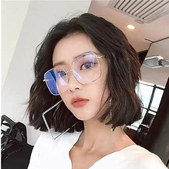 Mắt kính gọng vuông lớn chống tia bức xạ thời trang Hàn Quốc dành cho nữ ks33