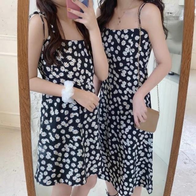 Đầm hai dây thắt nơ daisy hotrend summer 2020