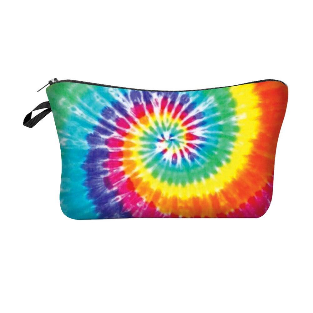 AA Cosmetic Bag Colorful Floral Print Makeup Bag Portable Multipurpose Storage Bag for Women