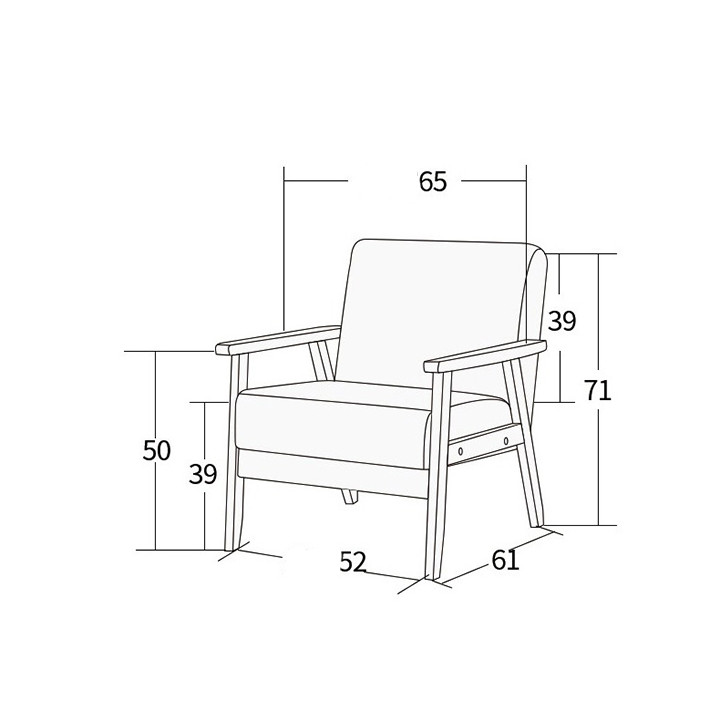 Ghế sofa đơn giản cho phòng khách - Ghế sofa cao cấp (kt 65x71x50cm)