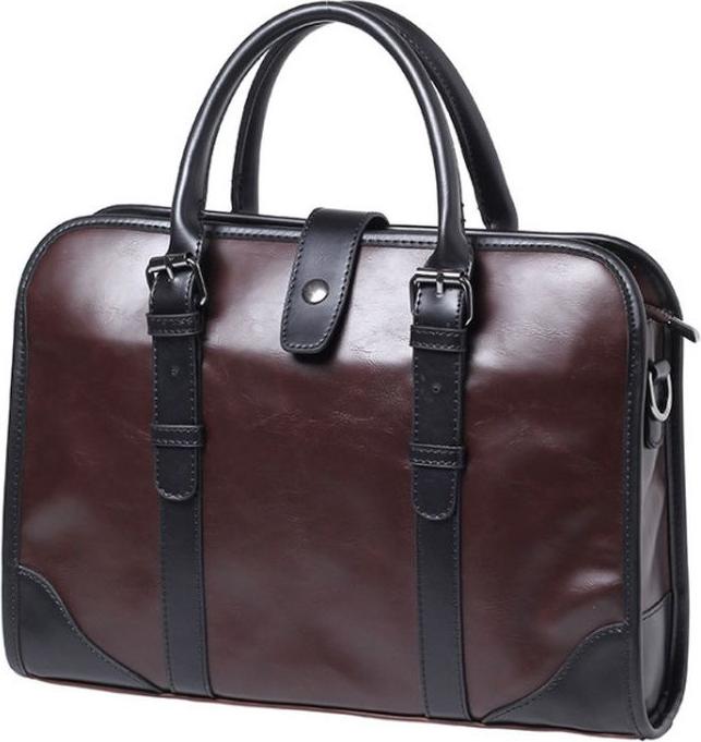 Men's Crazy Horse Leather Business Briefcase Retro Handbag