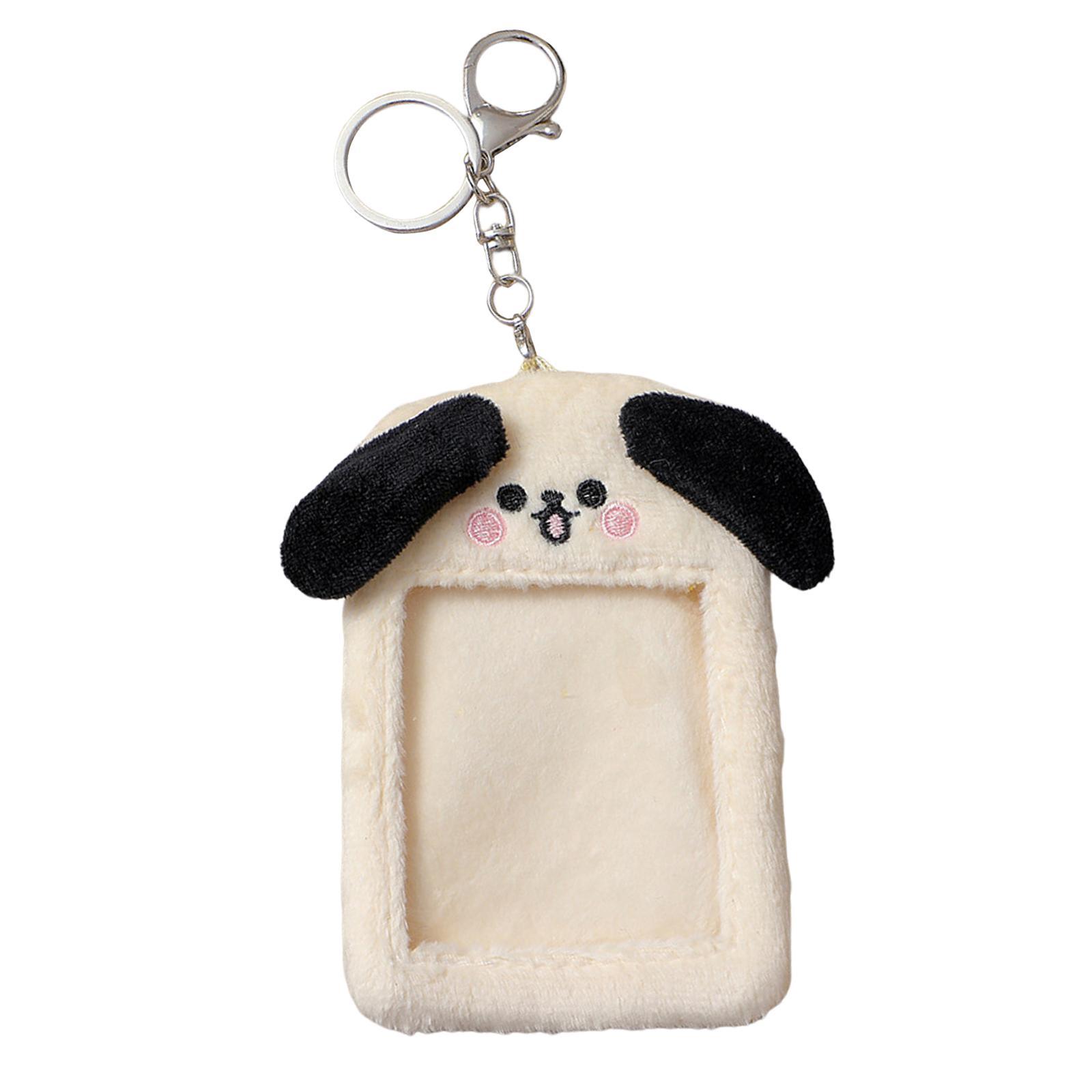 Plush Photocard Holder Protective Case Pendant Protection Sleeve Stationery for Shoulder Card Picture