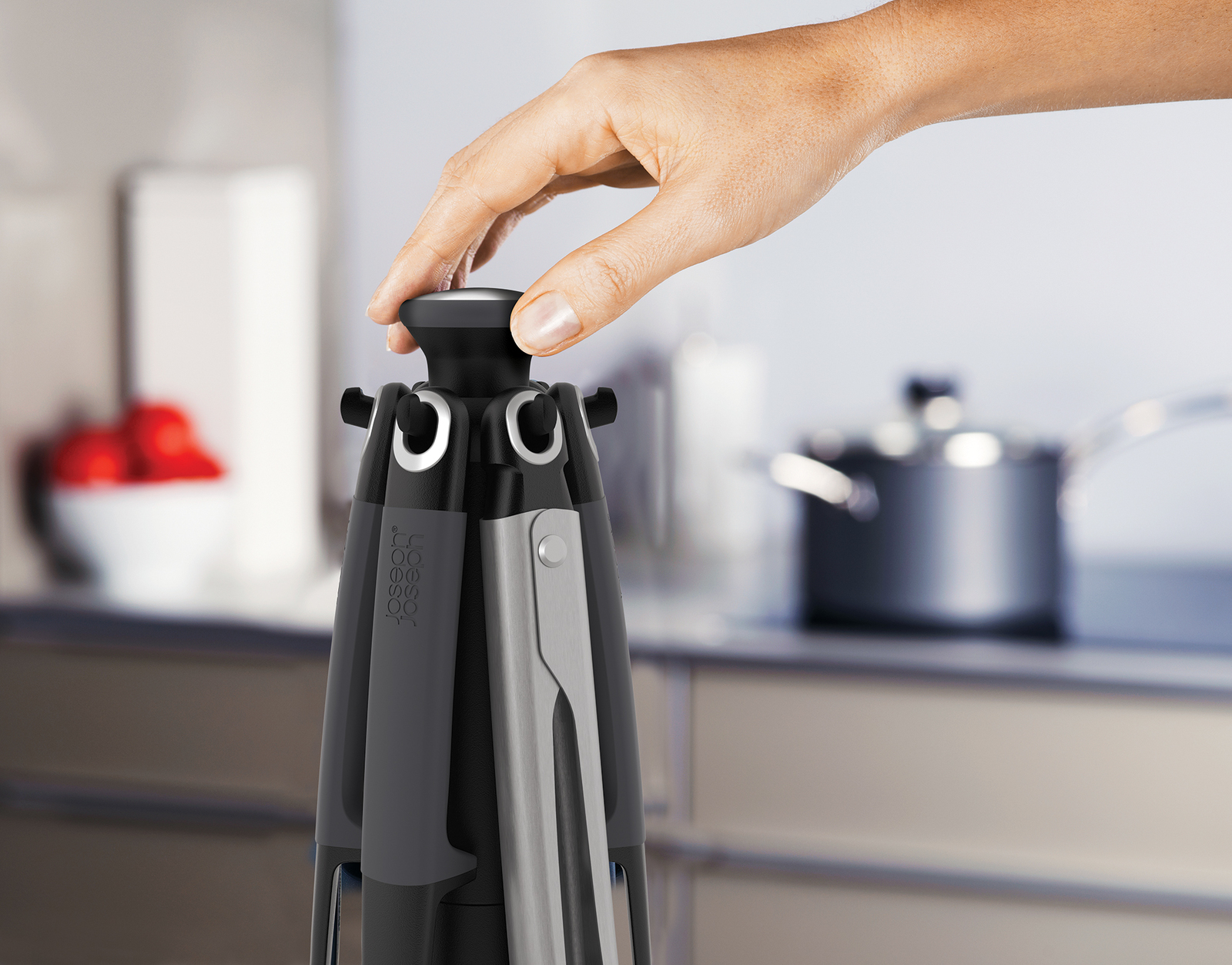Bộ dụng cụ nấu ăn 6 món cao cấp Jopseph Joseph 101515 - Elevate With Tongs Grey