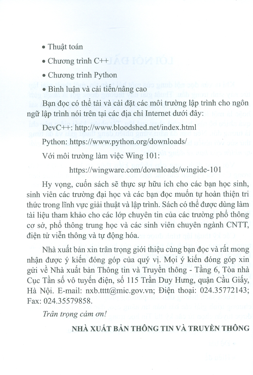 SÁNG TẠO TRONG THUẬT TOÁN VÀ LẬP TRÌNH VỚI C++ VÀ PYTHON - TẬP 7