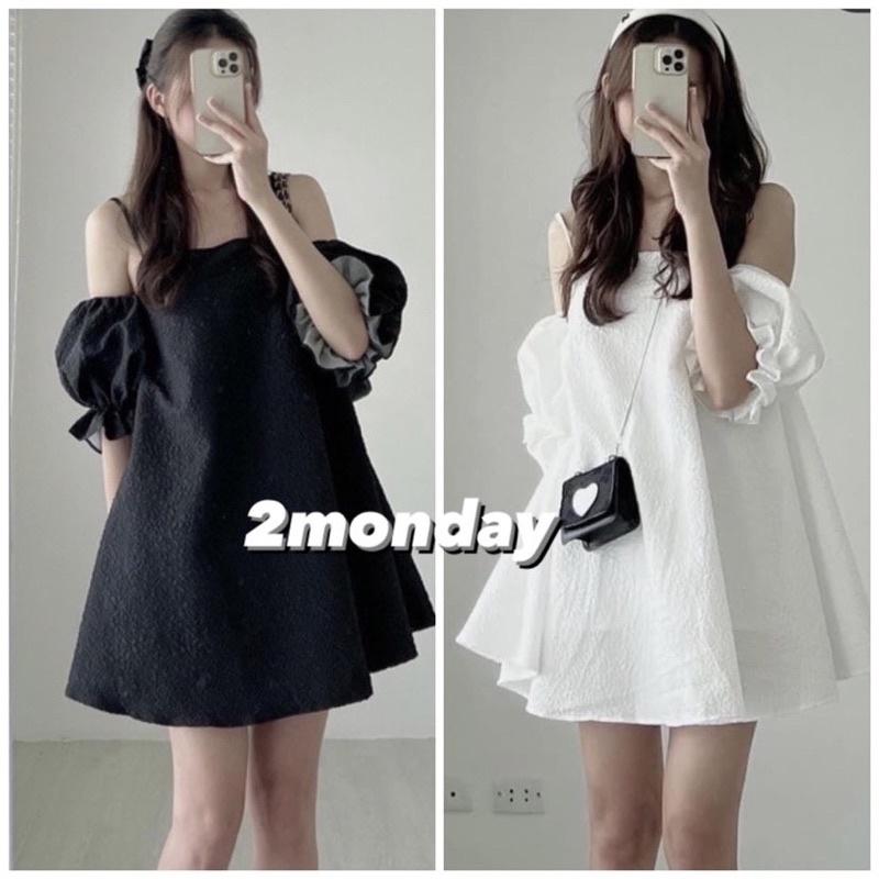 VÁY ĐẦM XỐP GẤM TRỄ VAI TAY BỒNG CÚC THÁO RỜI 2 KIỂU TIỂU THƯ LOẠI 1 SIÊU XINH