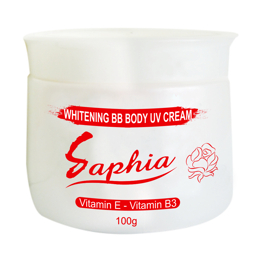 Kem dưỡng trắng và trang điểm da toàn thân 100gr - Saphia Whitening BB Body Cream