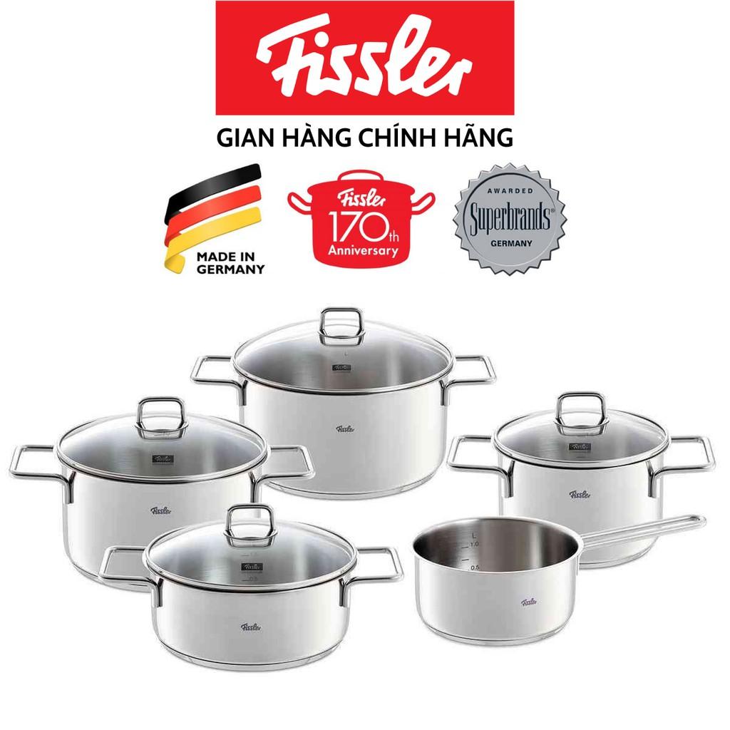 Bộ nồi inox cao cấp Fissler Munchen 5 món - Sản xuất tại Đức - Bảo hành chính hãng 12 tháng