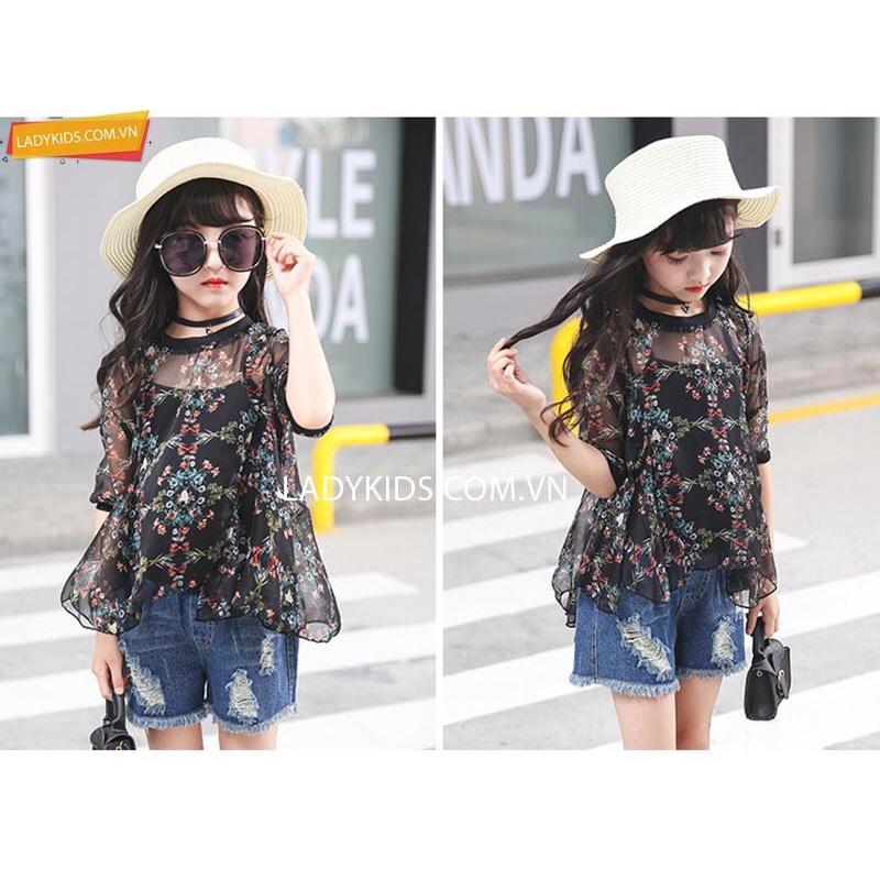 Set bộ hè bé gái, bộ quần áo bé gái đại, bộ hè cotton be gái, set trang phục sành điệu bé gái