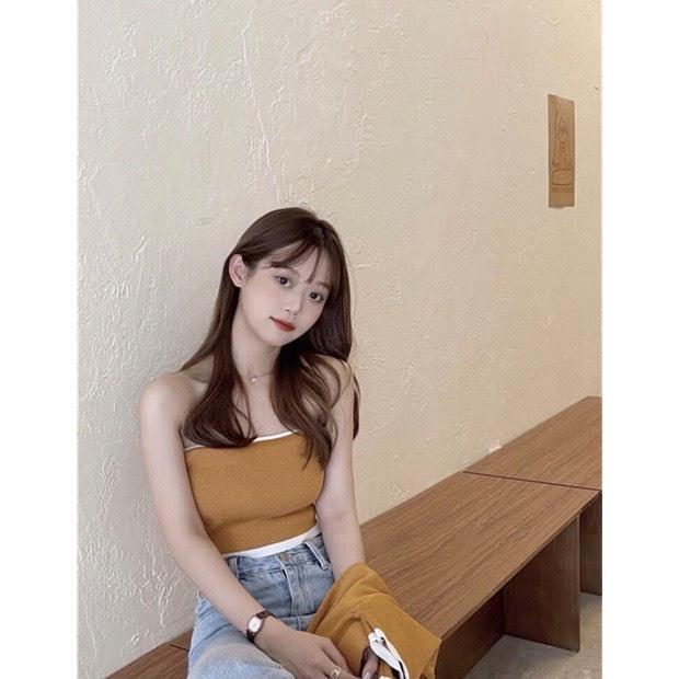 SET 2 MÓN áo khoác kèm ÁO ỐNG Cardigan dệt kim cộc tay cực xinh xắn