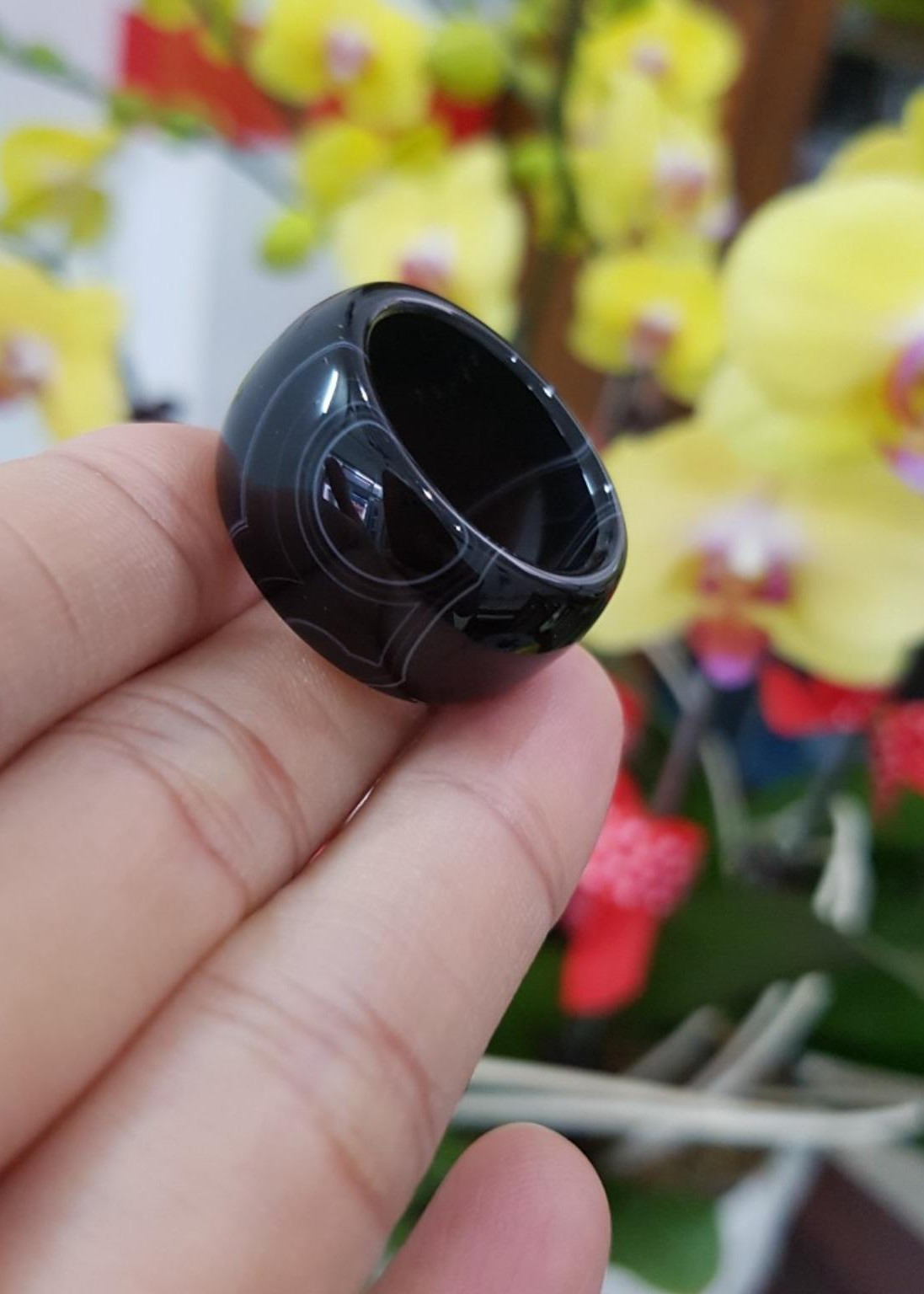 Nhẫn mã não đủ màu, size 20mm