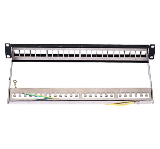 Bảng cắm Patch panel VIVANCO - CAT.6A 24 port, Shielded, tốc độ truyền dữ liệu tới 10 Gbps - Hàng Chính Hãng