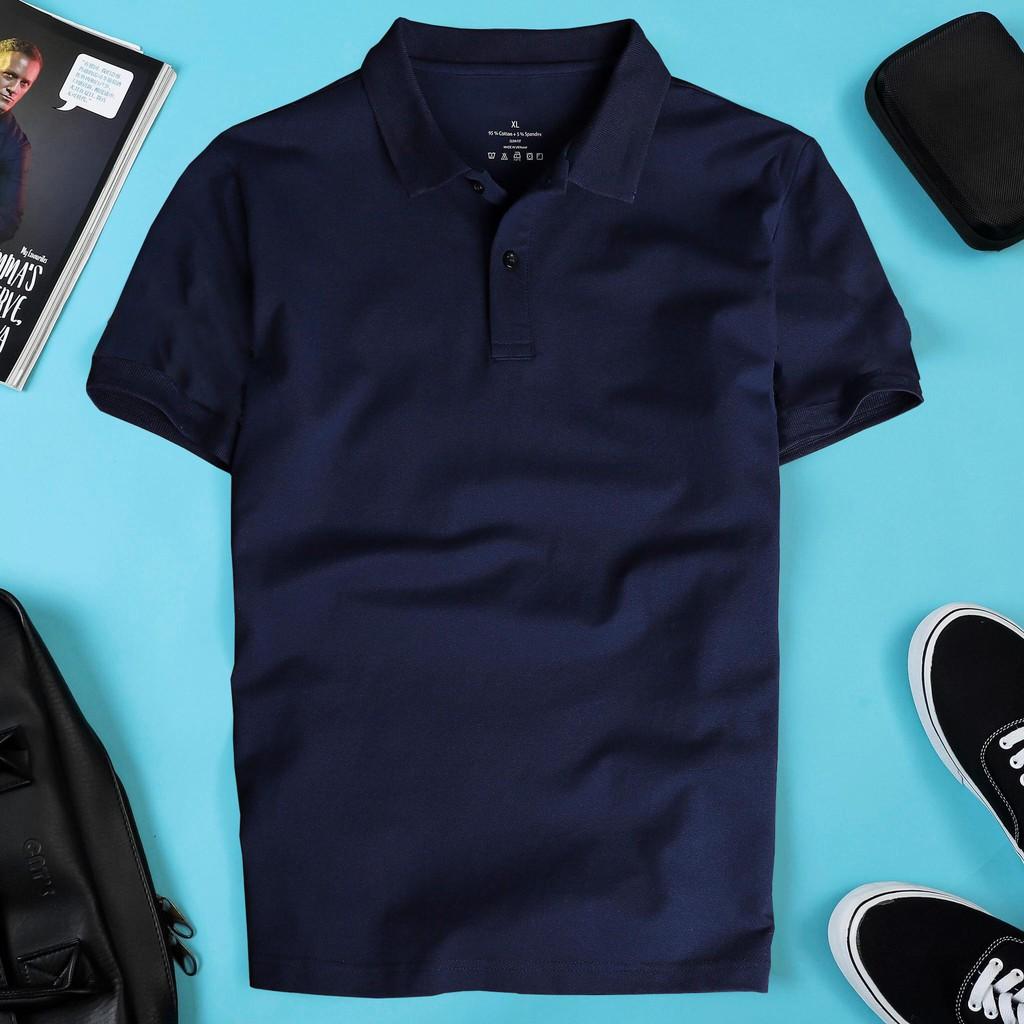 - Áo thun nam POLO trơn thiết kế vải cá sấu cotton cao cấp ngắn tay cực sang trọng