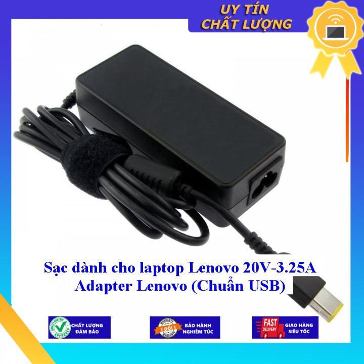 Sạc dùng cho laptop Lenovo 20V-3.25A Adapter Lenovo (Chuẩn USB) - Hàng Nhập Khẩu New Seal