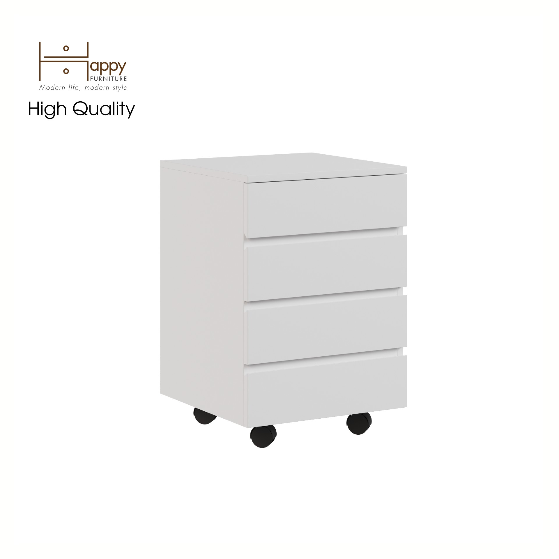 [Happy Home Furniture] OLA, Tủ đựng đồ 4 ngăn kéo bánh xe xoay, 45cm x 45cm x 59cm ( DxRxC), THK_093