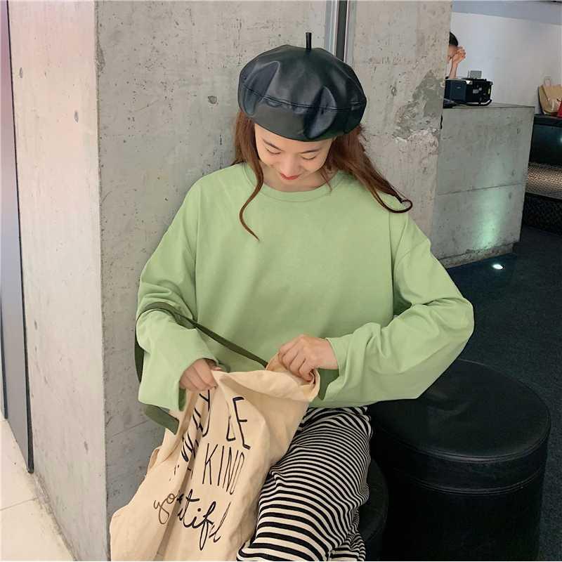 Áo Thun Tay Dài Trơn Basic XANH VỎ ĐẬU Thu Đông Unisex