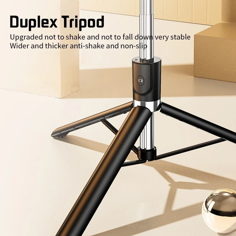 Gậy Tripod chụp ảnh tự sướng Selfie 3 chân gấp gọn 30cm, kéo dài 1M7 điều khiển từ xa có đèn Tripod chụp ảnh livestream - Hàng nhập khẩu