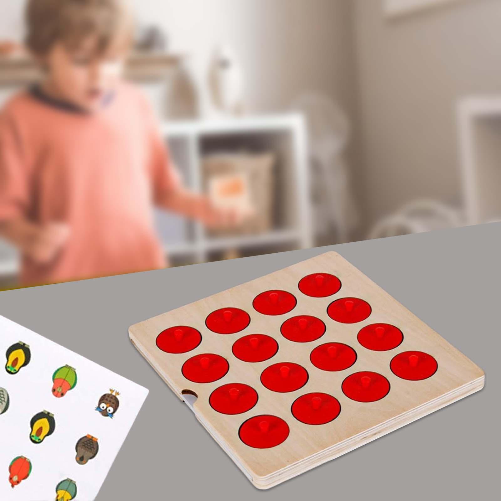 Kid Wooden Memory Chess Board Memory Training Game Educational Toy