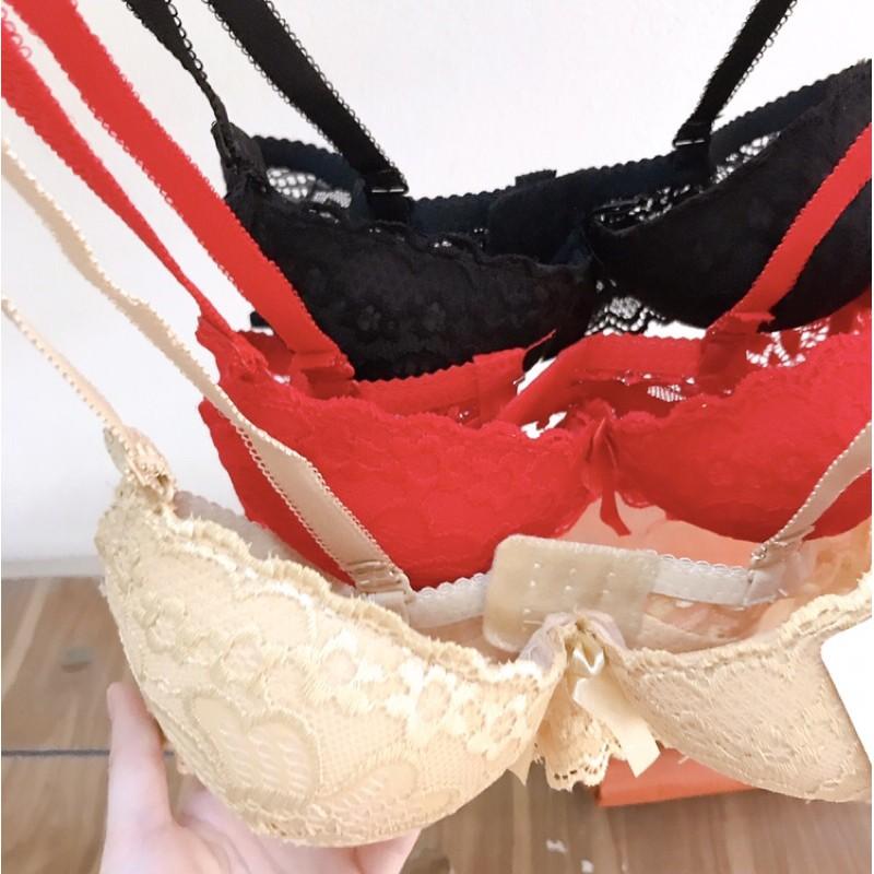 Áo Ngực Ren Nổi Độn Dày Nâng Đẩy, Tạo Khe