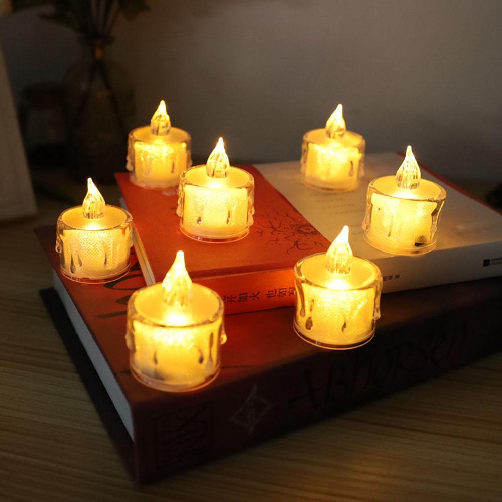 Đèn Led Hình Nến Trong Suốt Không Khói Dùng Trang Trí