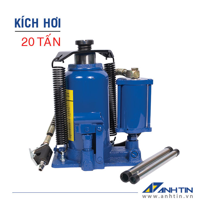 Kích hơi 20 tấn | Kích thủy lực dùng hơi | Con đội hơi 20 tấn | Cao 260mm | Chiều cao nâng 170mm | Chiều cao ren 80mm