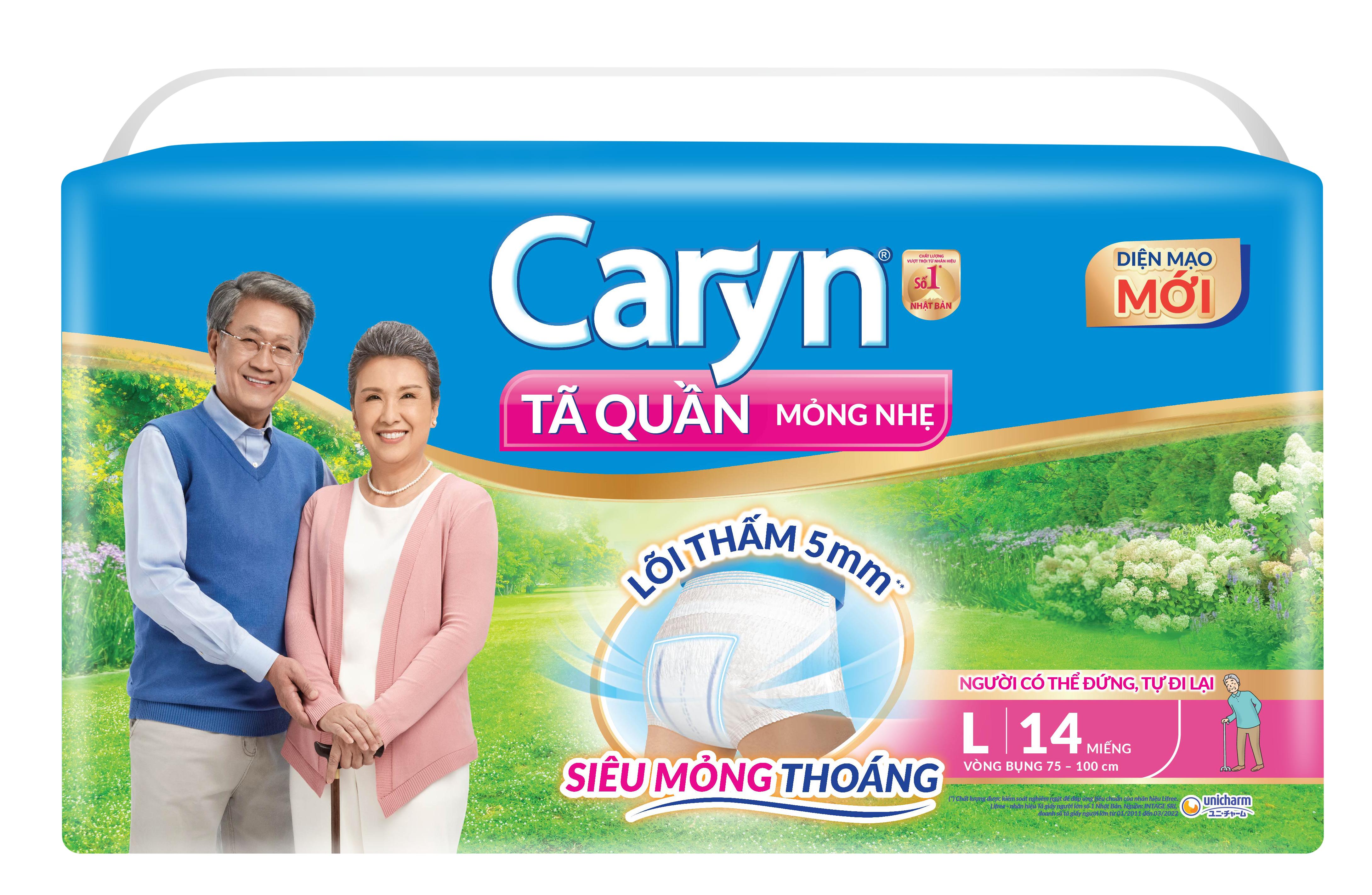 Tã Quần Mỏng Nhẹ Caryn Gói Siêu Lớn L14