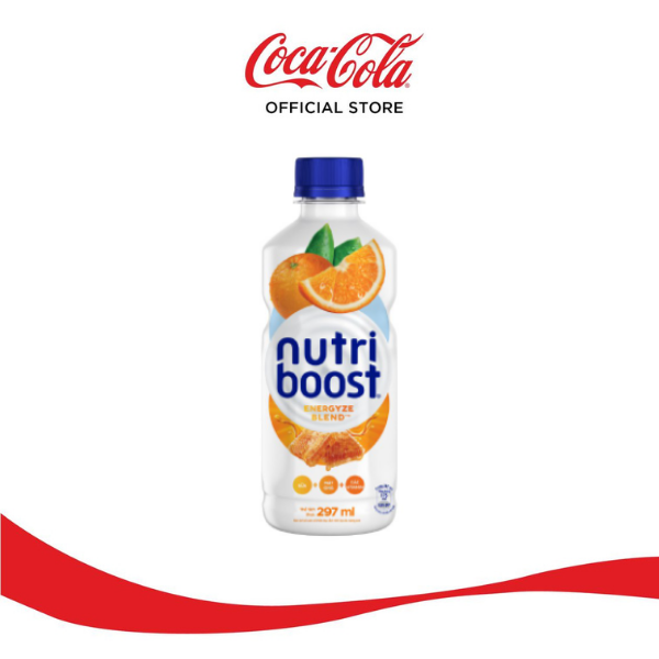 Lốc 6 Chai Thực phẩm bổ sung Nước uống sữa trái cây Nutriboost hương cam 297ml/Chai  Coca-Cola Official Store