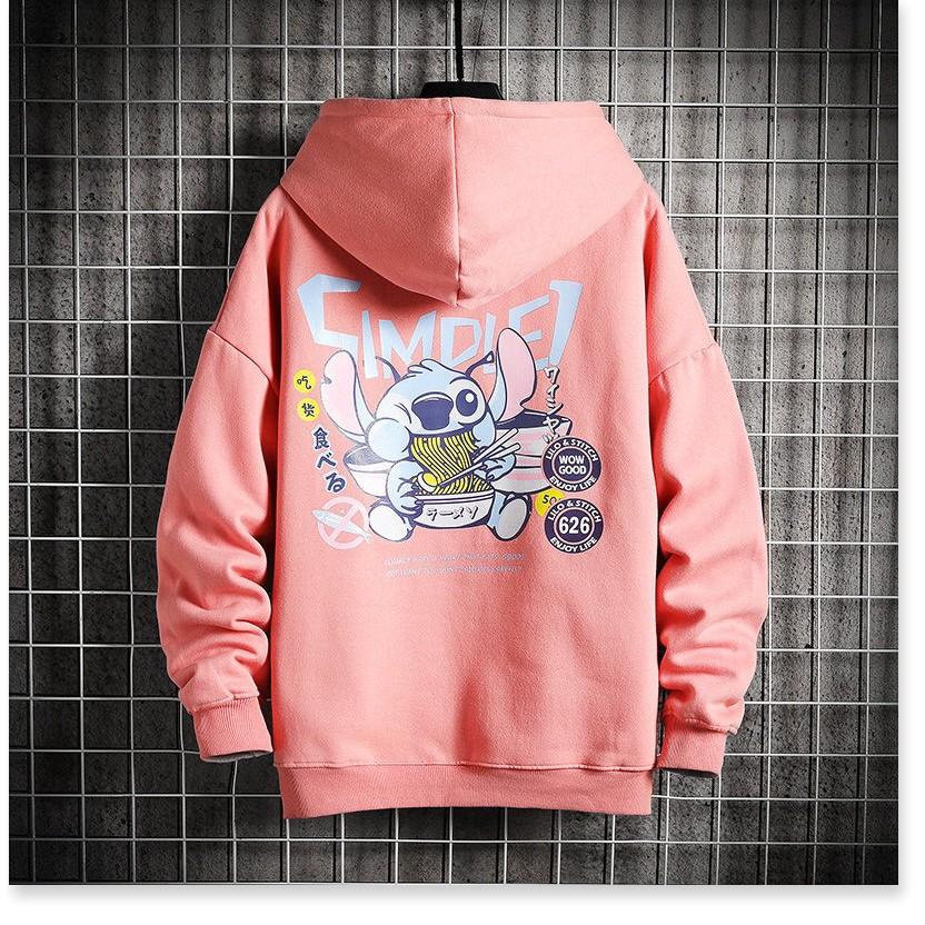 Áo Hoodie Nỉ Ngoại Unisex in Hình Thỏ Ăn Mỳ Tôm Siêu CUTE