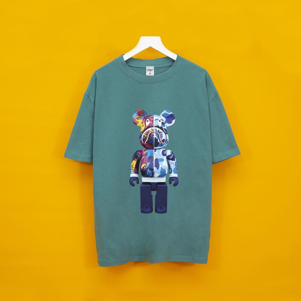 Áo thun Beabrick Nửa Hogoto shop , Áo thun unisex nam nữ form rộng oversize chất liệu Cotton