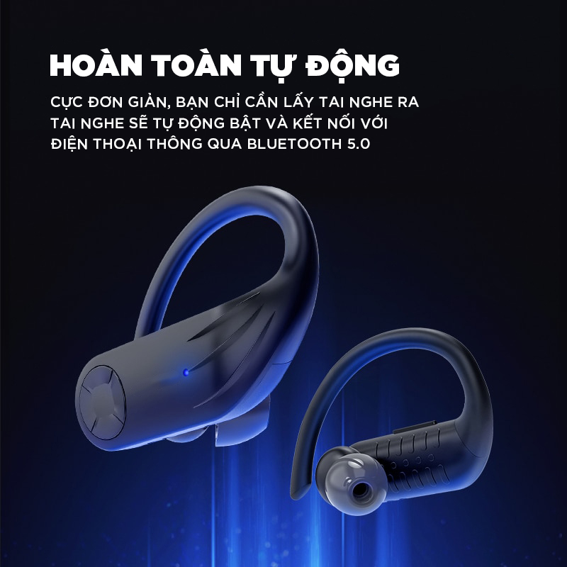 Tai Nghe Bluetooth AION Pro B1 Chất Lượng Cao - Chống Rơi - Chống Nước IPX7 - Màn Hình LED - Đàm Thoại HD - Tự Động Kết Nối - Tương Thích Cao - USB Type C - HÀNG CHÍNH HÃNG