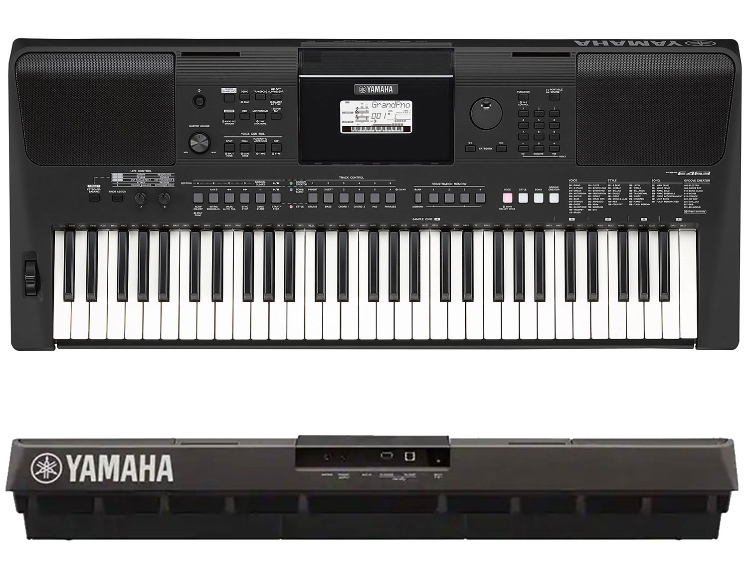 Trọn Bộ Đàn Organ Yamaha PSR E463 - Keyboard PSR-E463 chính hãng kèm Chân , Bao, Nguồn, Giá Sách - Tặng Kèn Kazoo đồng thanh cao cấp TONY