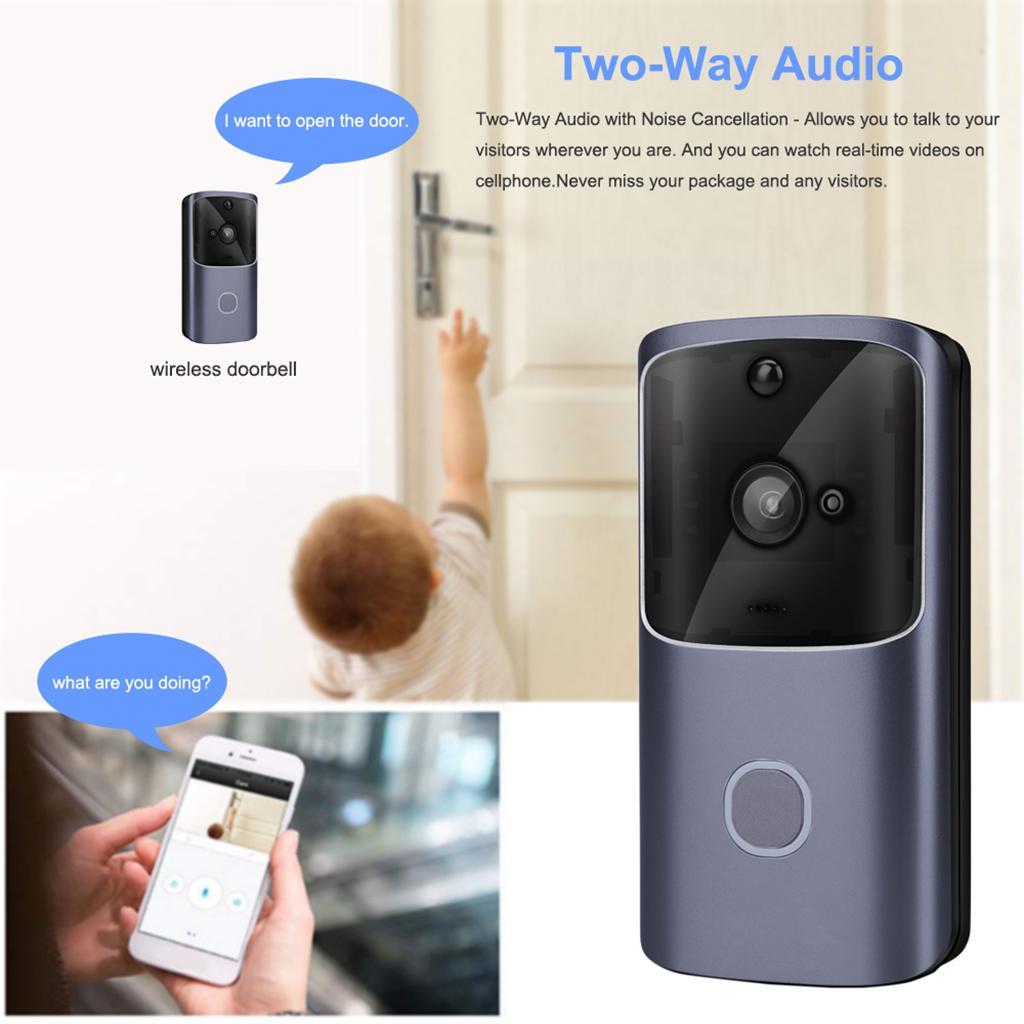 Wireless WiFi Video Doorbell 2-Way Talk Chime Security Bell