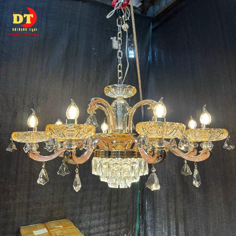 Đèn chùm nến phale 8 tay phòng khách cao cấp DQM