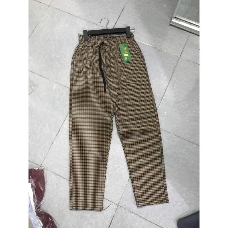 Quần BAGGY vải ống xuông lưng thun- hình shop chụp thật- siêu nhẹ