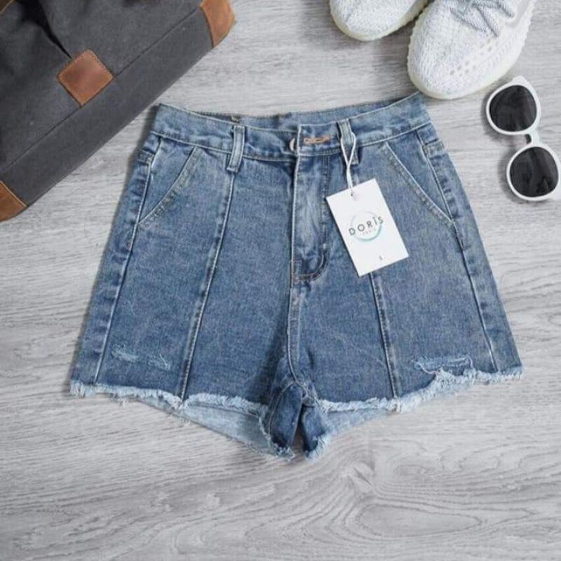 {HOT 2021} Quần Sọt Jean Lung Cao Tôn Dáng, Quần Đùi Nữ Cuốn Lai Rách Nhẹ 3 Màu - Ảnh Thật