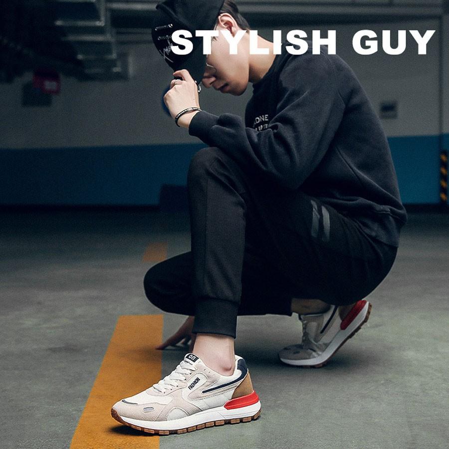 Giày Thể Thao Sneaker Nam Phiên Bản Giới Hạn - Da PU cao cấp mềm mại, kết hợp vải sợi thoáng khí bền