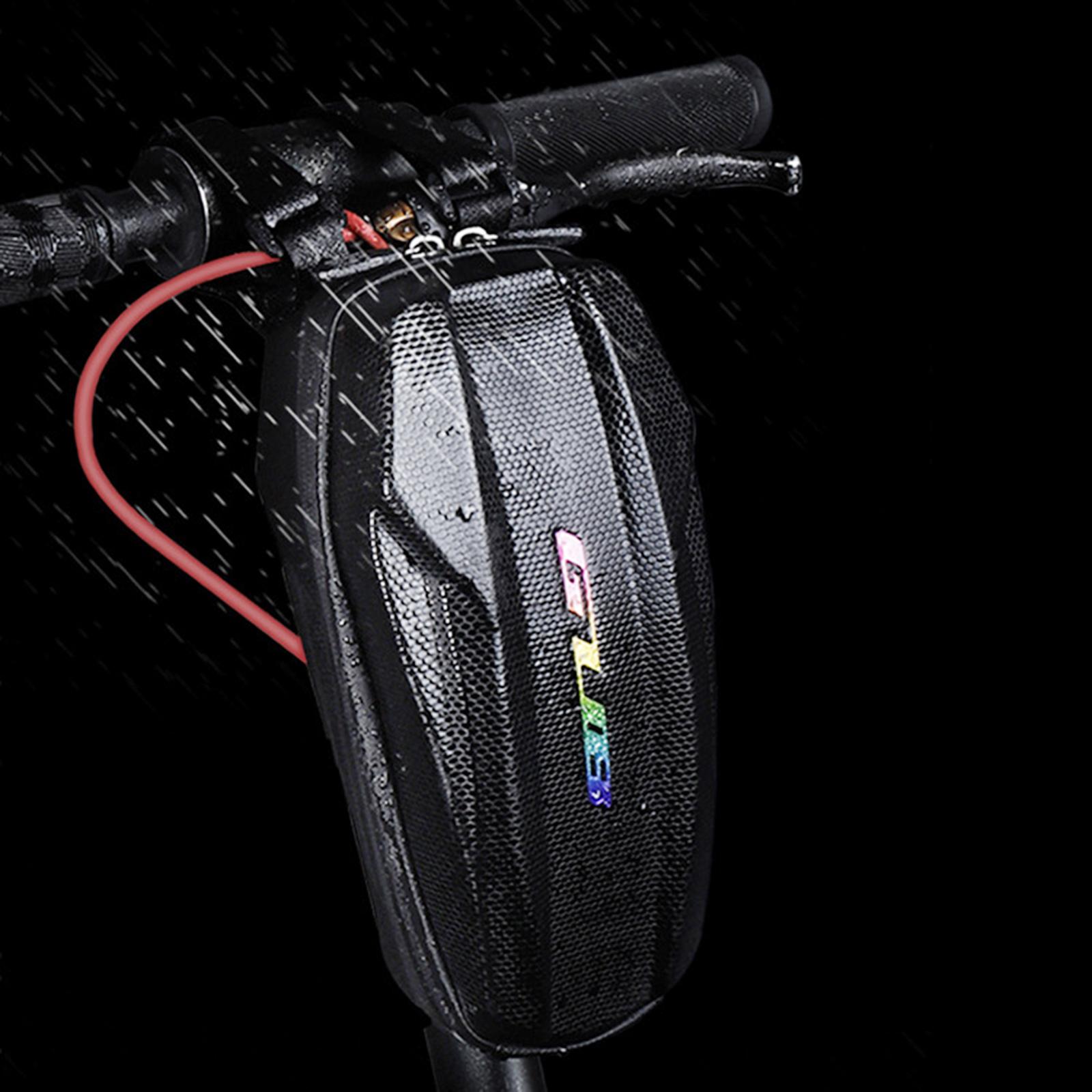 Scooter Storage Bag Scooter Front Hanging Bag Waterproof Scooter Handlebar Bag Folding Bike EVA Hard Shell Frame Bag