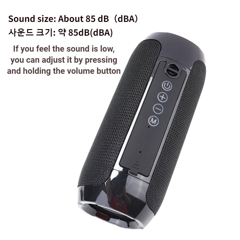 1200MAh Loa Di Động Bluetooth Không Dây Cột Bass Chống Nước Ngoài Trời Âm Nhạc Vibro Loa Thẻ TF Loa Siêu Trầm Loa Color: Red