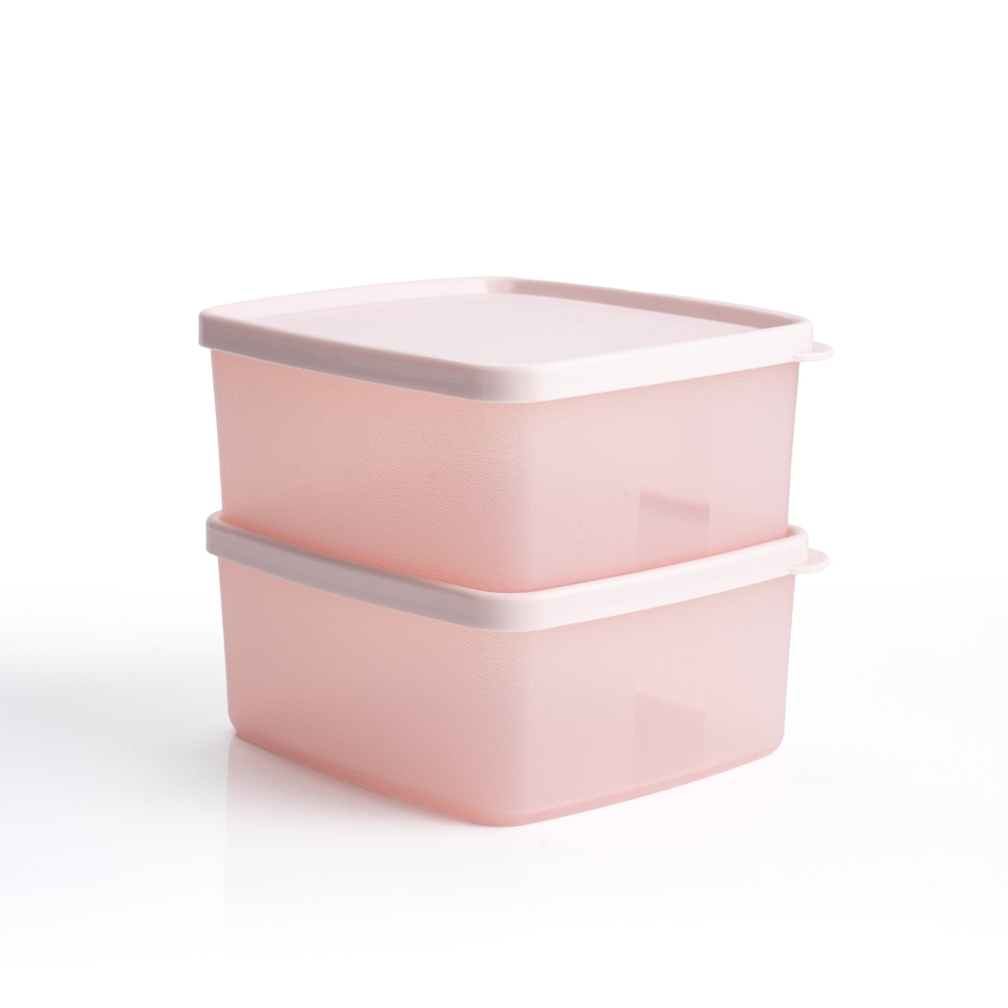 Bộ 2 hộp đựng thực phẩm Tupperware trữ khô và mát Stacking Square Small 400ml