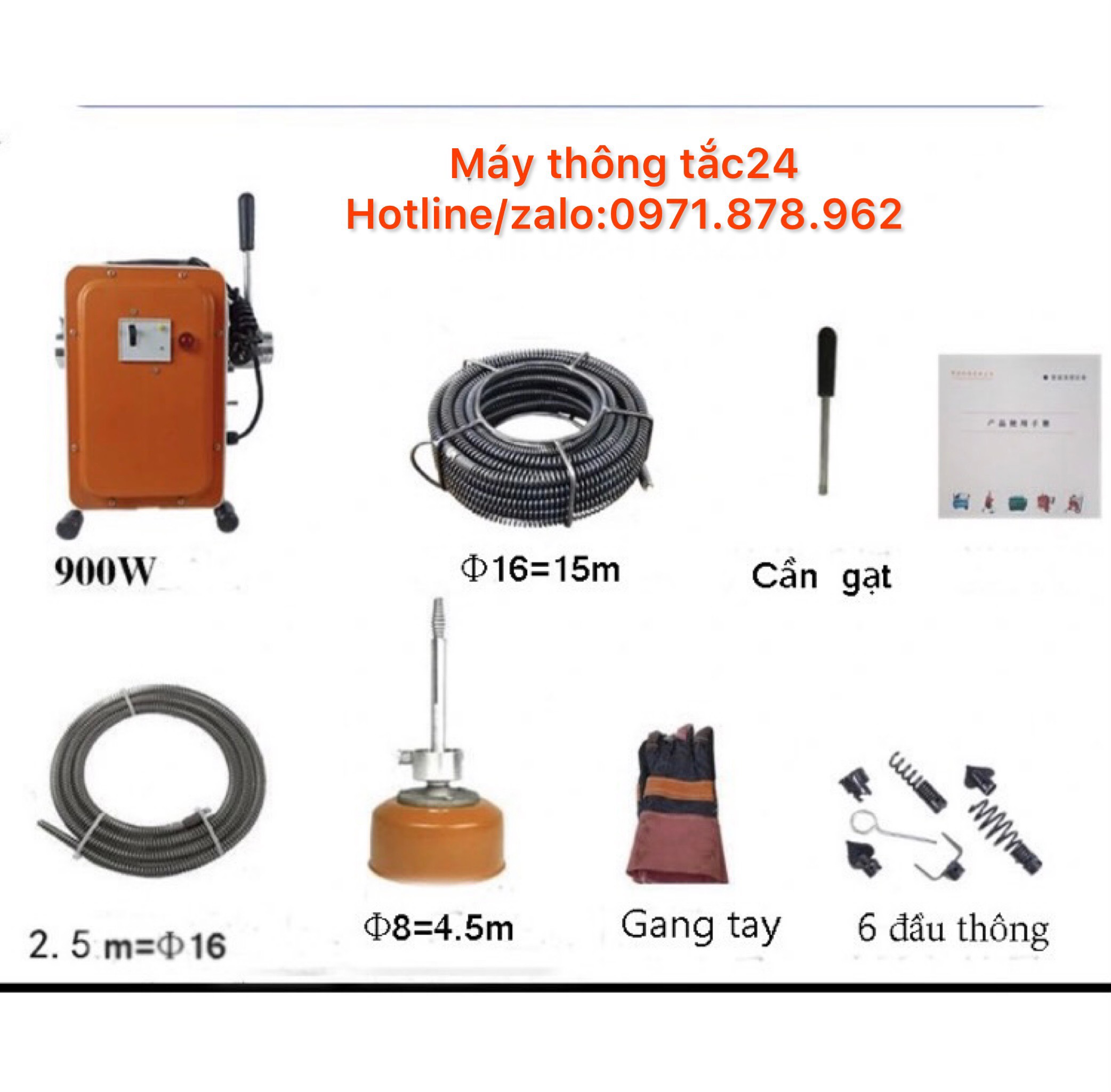 Máy thông cống GQ180 - công suất 900w