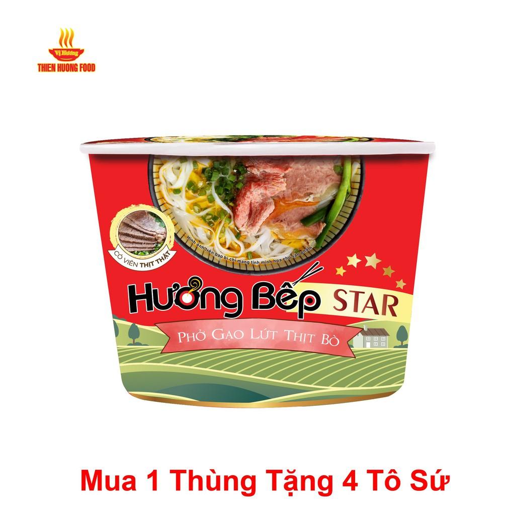 Thùng 8 tô Phở Gạo Lứt Thịt Bò Hương Bếp Star 75gr/Tô