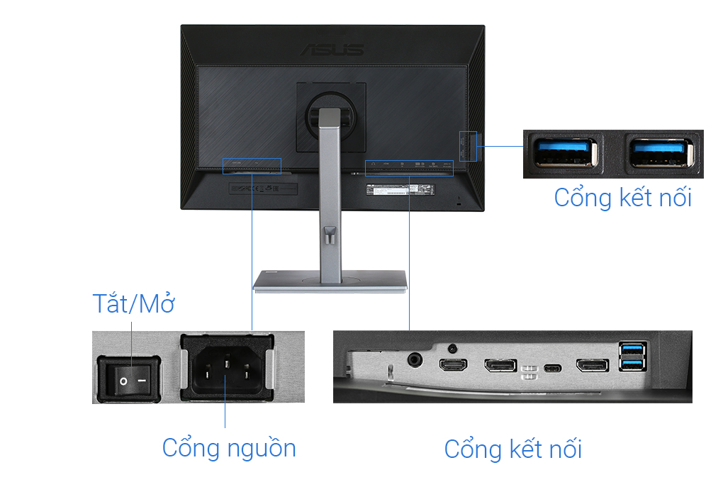 Asus LCD ProArt PA247CV 23.8&quot;F/5ms/75Hz/300cd2/HDMI/DP/Cáp Type-C/DP/Đen - Hàng chính hãng