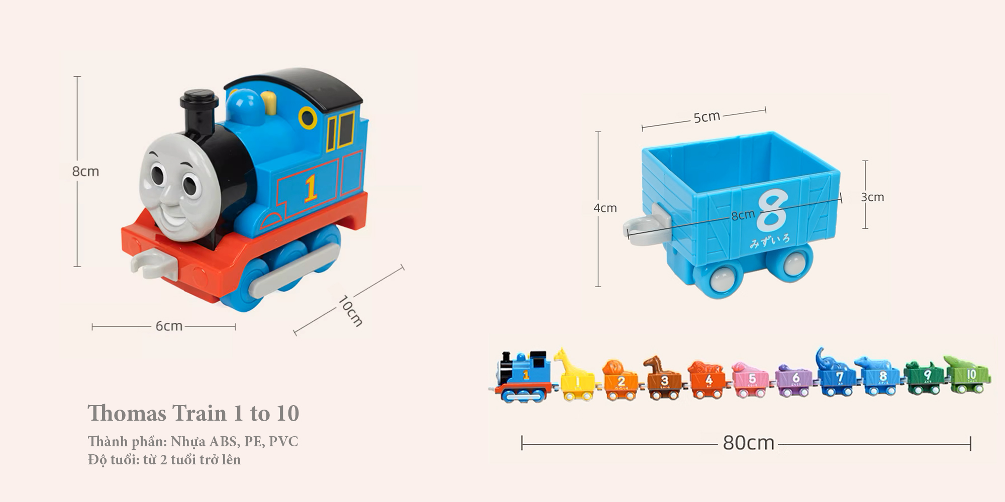 Bộ đồ chơi Xe lửa Thomas - Đếm số 1 đến 10