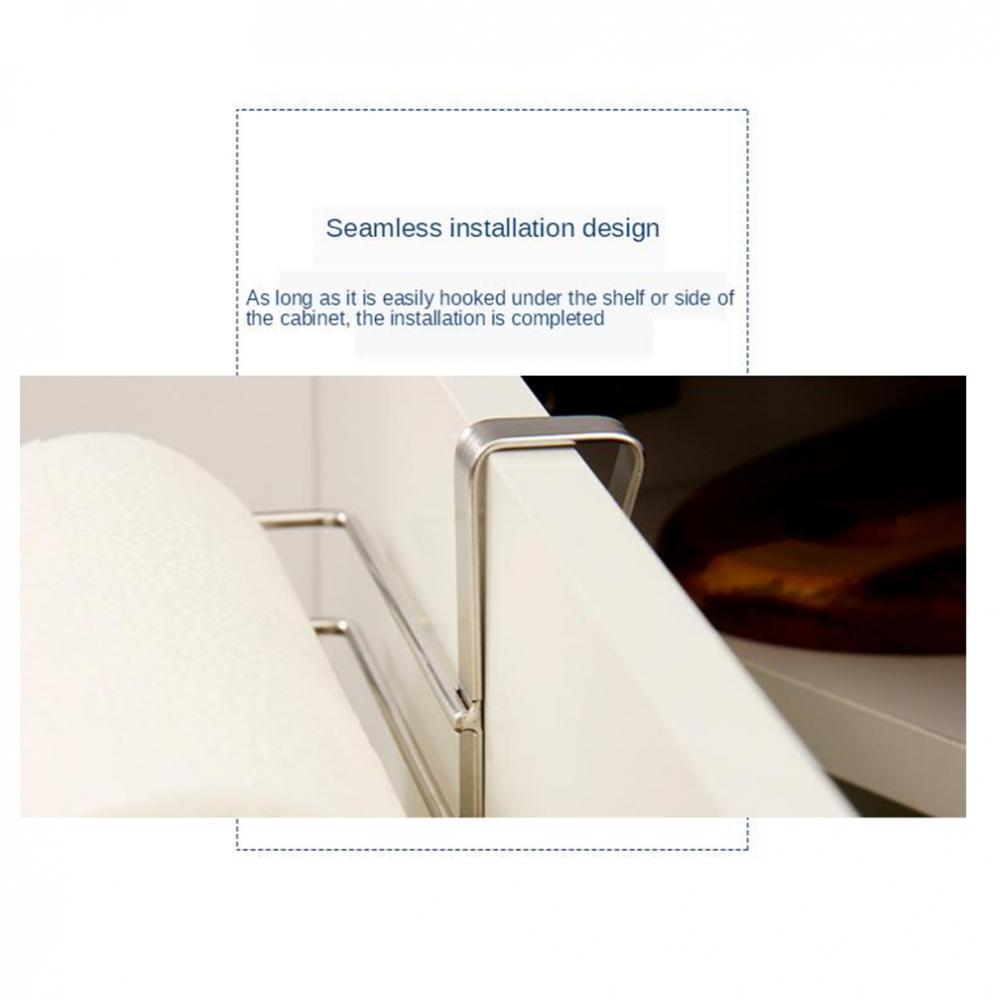 Stainless Steel Paper Roll Rack Cabinet Mount Paper Roll Holder Dispenser