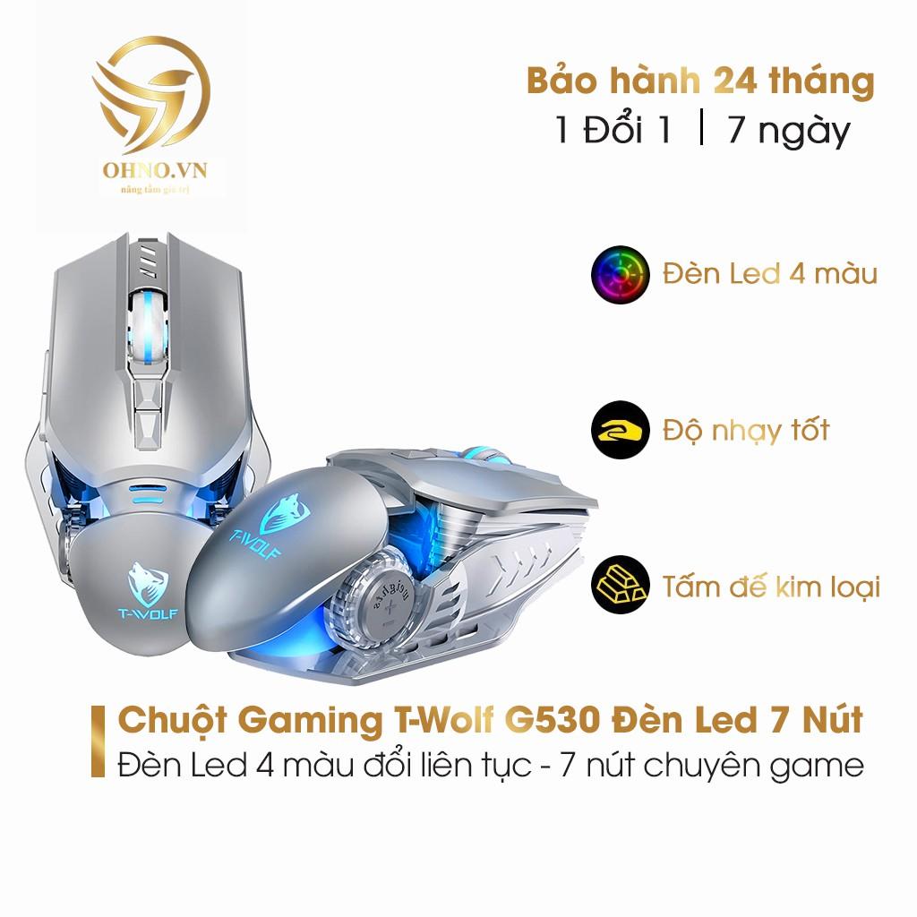 Chuột Máy Tính Có Dây Chuột Gaming T-Wolf V7 Chơi Game Nhạy LED