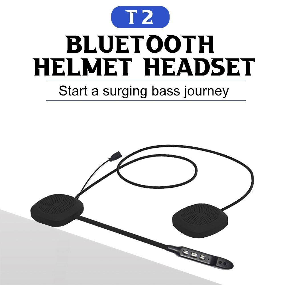 Tai nghe không dây T2 kết nối Bluetooth 5.0 MP3 cho mũ bảo hiểm xe máy