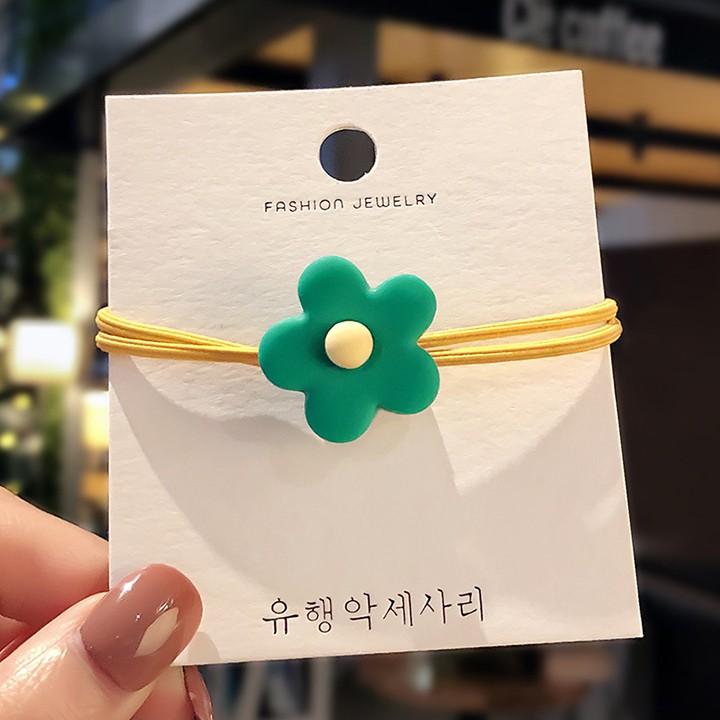 Set 5 Chun buộc tóc cá tính nhiều màu, dây thun buộc tóc nữ Hàn Quốc đẹp kute CT1