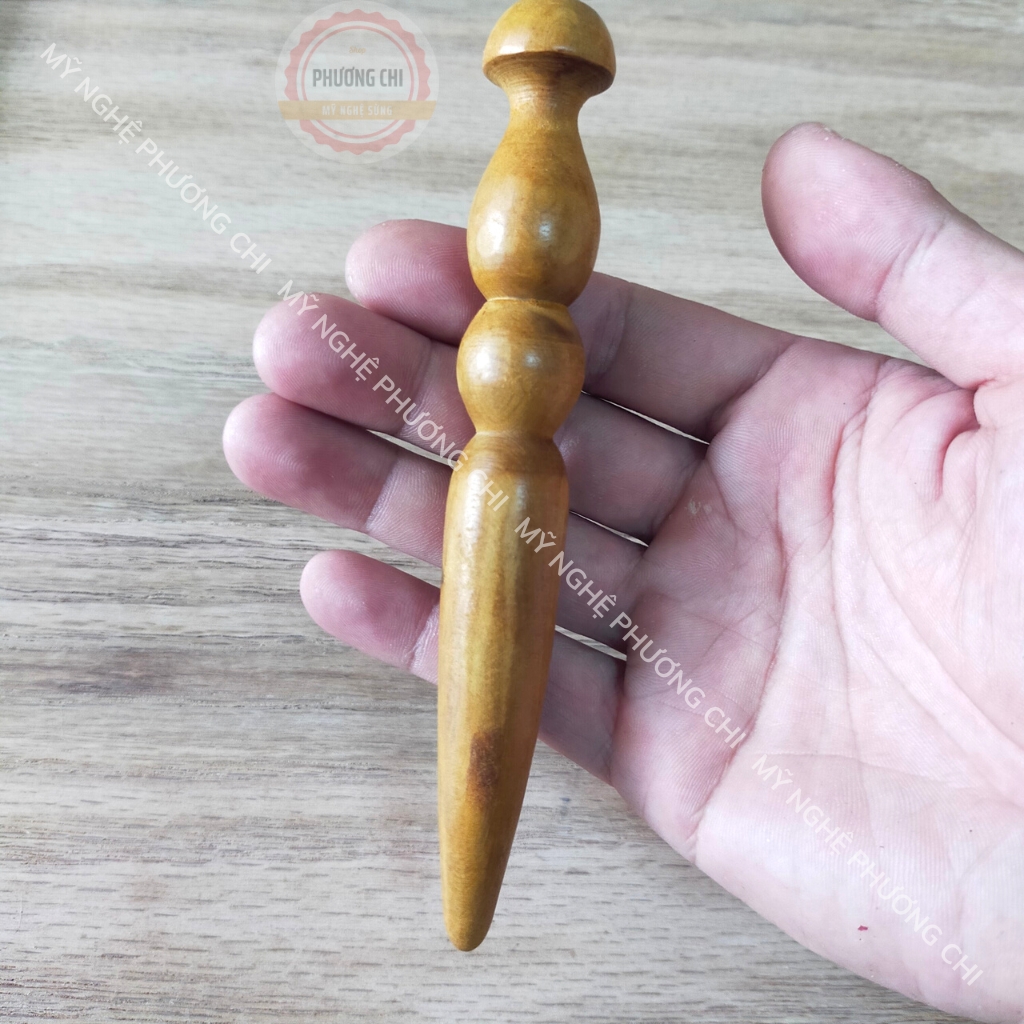 Cây dùi day ấn huyệt bằng gỗ thơm dài 15cm, Dụng cụ day ấn huyệt giúp lưu thông khí huyết | Mỹ Nghệ Phương Chi