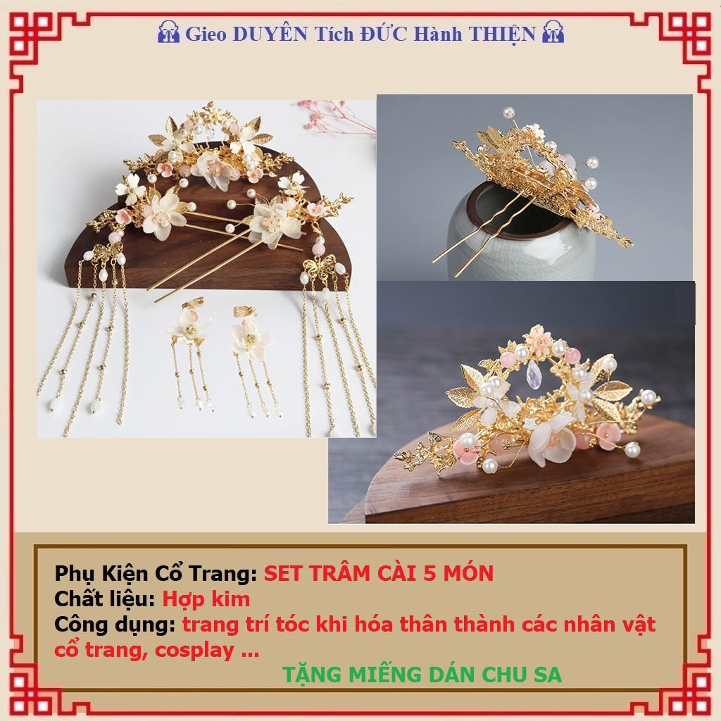 Phụ kiện cổ trang Set trâm cài cổ trang 5 món (có sẵn tại Hà Nội)