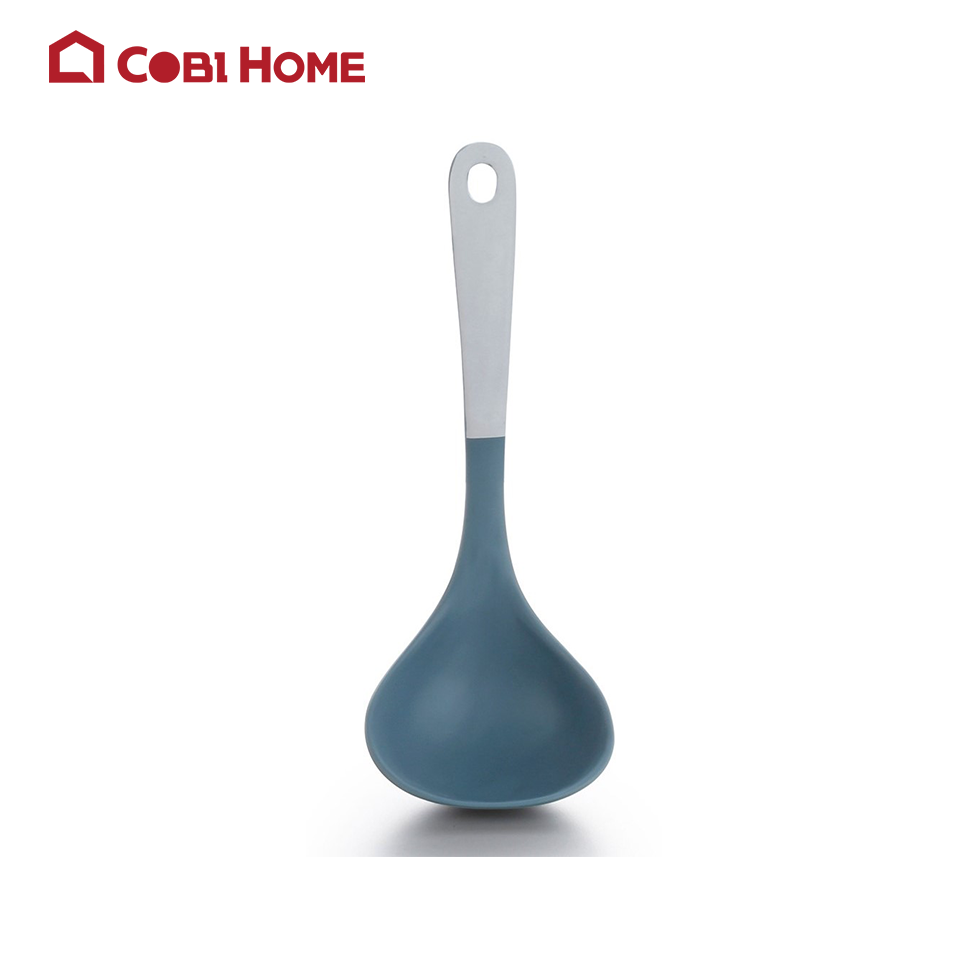 Muỗng canh cán dài, cao cấp bằng Melamine - 2 kiểu màu xanh